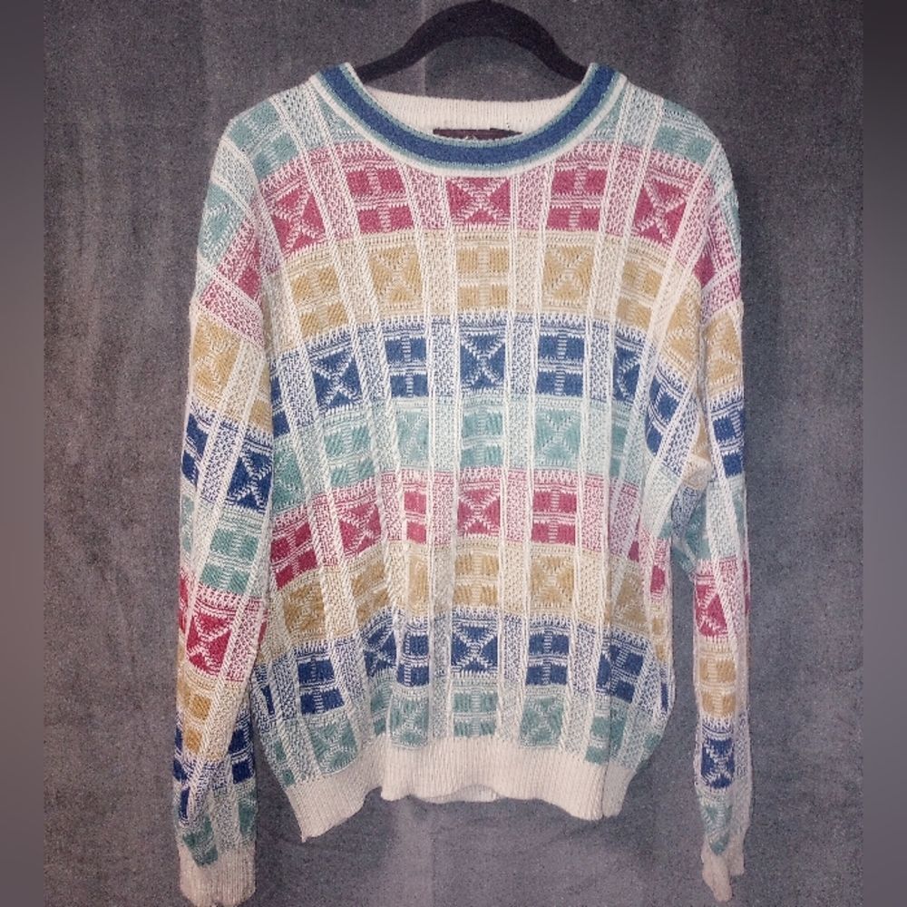 Vintage Robert Bruce Dad Sweater Size Large EUC P2P 24 Length 24